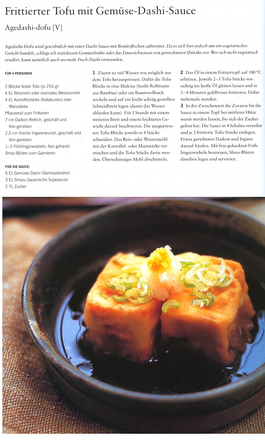 Frittierter Tofu mit Gemüse Dashi Sauce - 4images - Image Gallery ...
