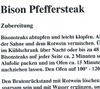 Bison Pfeffertsteak