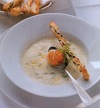 Fenchel Cremesuppe mit Olivenstangen
