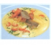 Gelbe Paprikaschaum Suppe mit Edelfischen und Flusskrebs