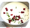 Kartoffel Creme Suppe mit Rote Beete Topping