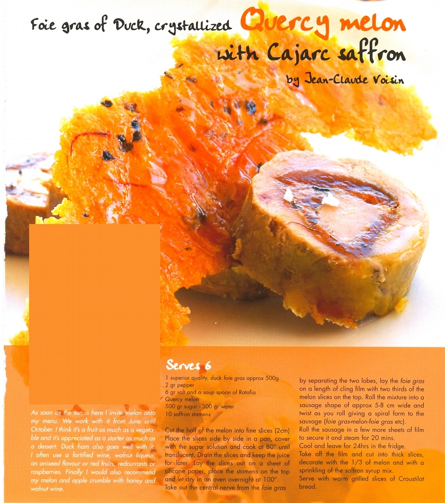 Foie Gras mit Melone und Cajare Saffron