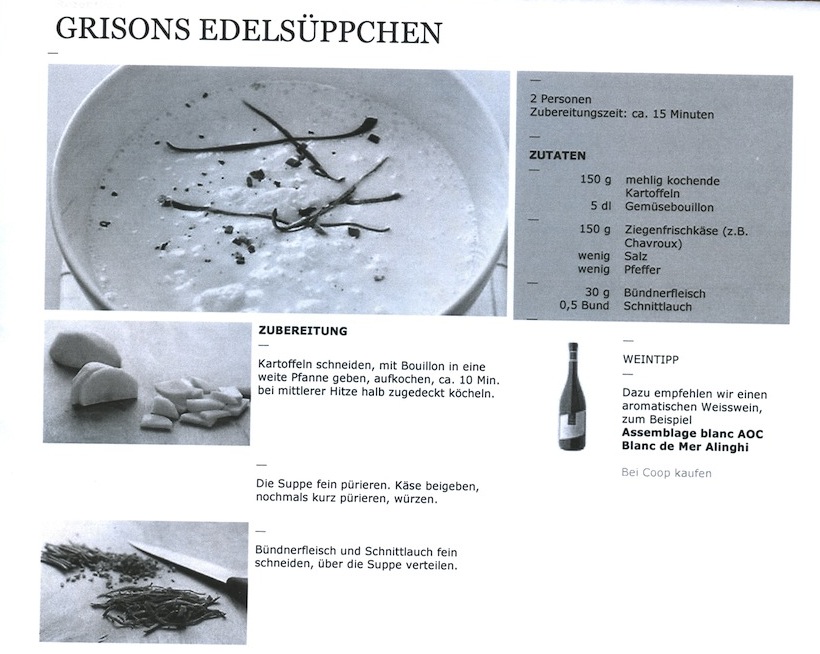 Grisons Edel Süppchen Suppe