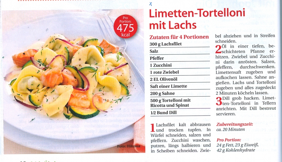 Limetten Tortelloni mit Lachs