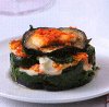 Aubergine Törtchen mit Mozarella Spinat Zuccini Tomate und Knoblauch